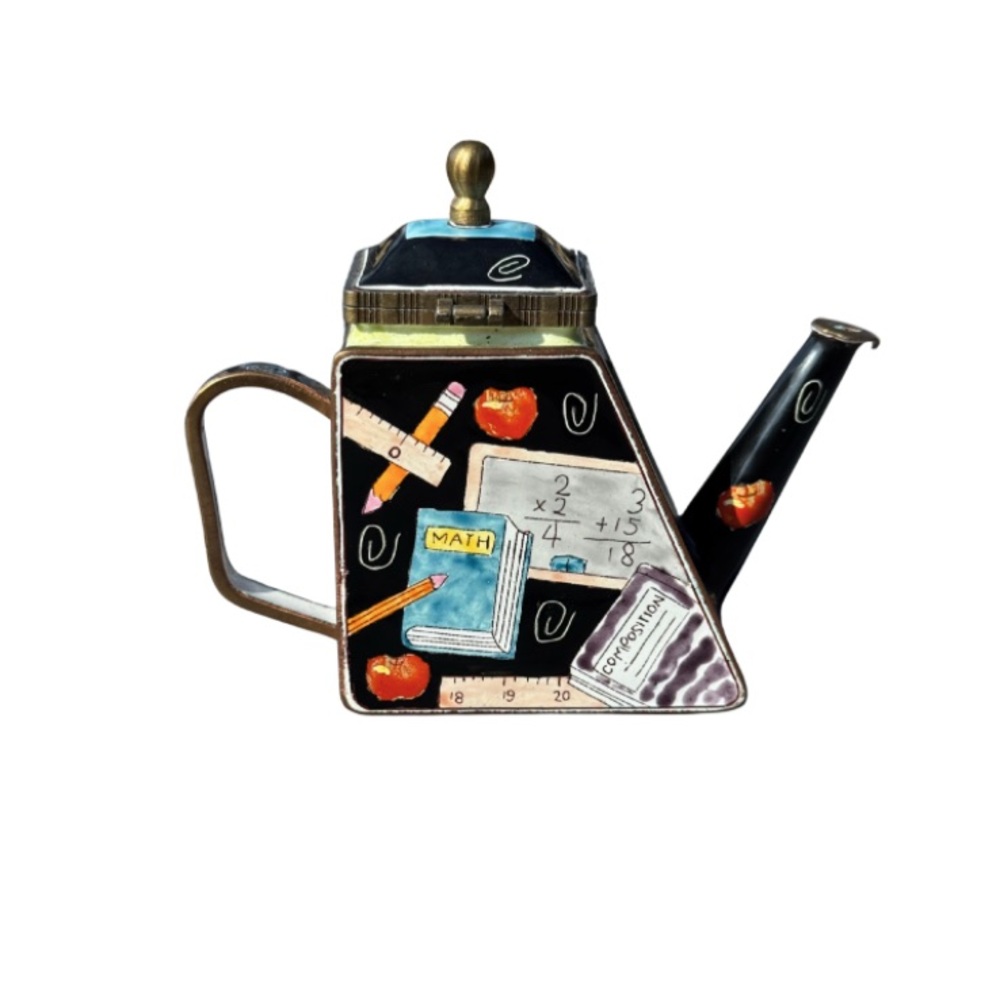 Vintage Kevin Chen Miniature enamel teapot.